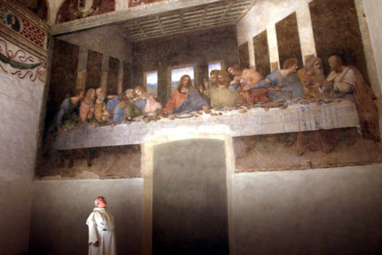Leonardo da Vinci's restored masterpiece \"The last Supper\"